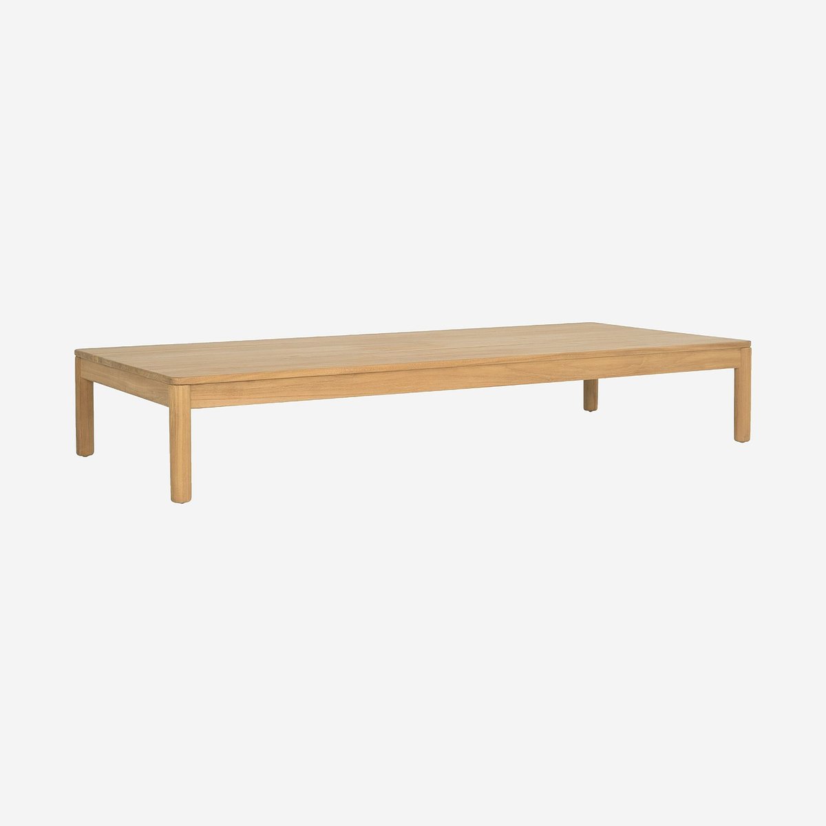 Table basse de jardin en teck massif FIGARI naturel clair, HABITAT