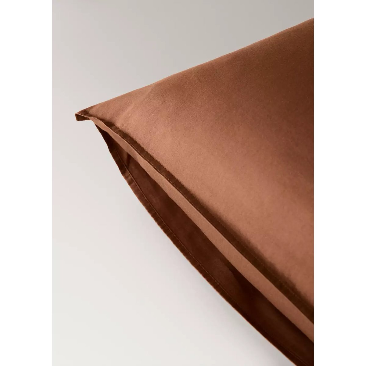 Taie d’oreiller 100 % coton satin 60x60 cm caramel, MANGO HOME