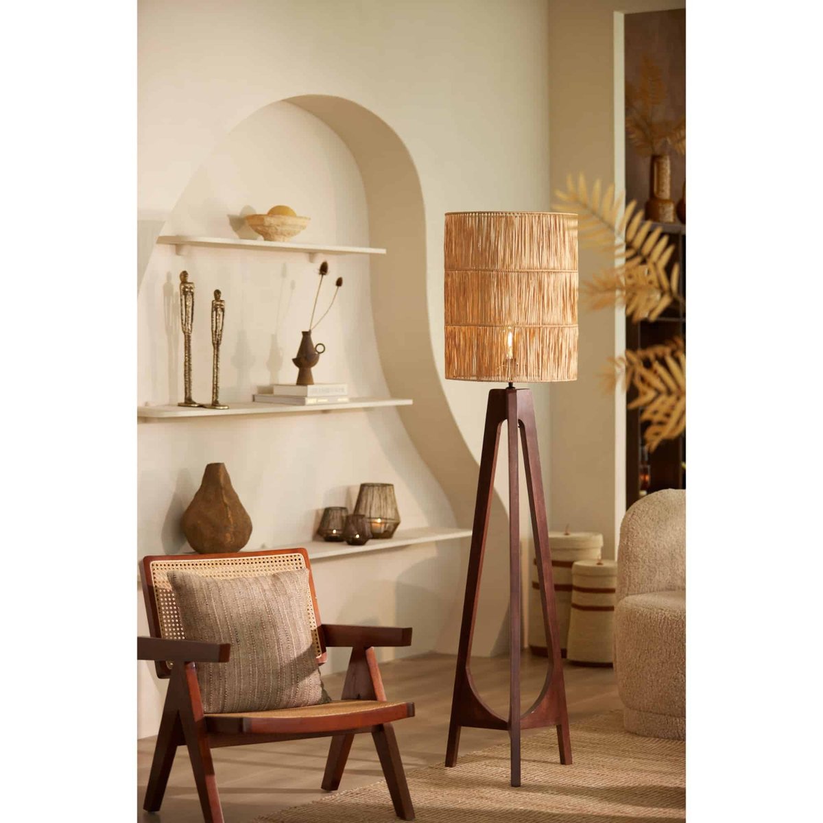 Abat-Jour Textiles LANZANO naturel, LIGHT & LIVING
