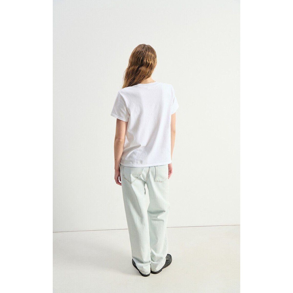 T-shirt col rond à manches courtes, YKOBOW blanc, AMERICAN VINTAGE
