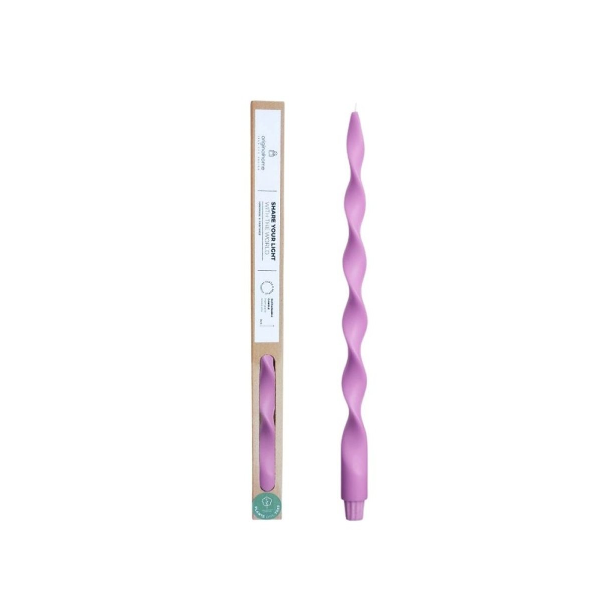 Bougie spirale 40cm rose, ORIGINALHOME