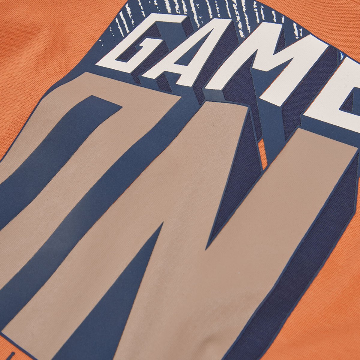 T-shirt en maille garçon imprimé Game On marron, BOBOLI