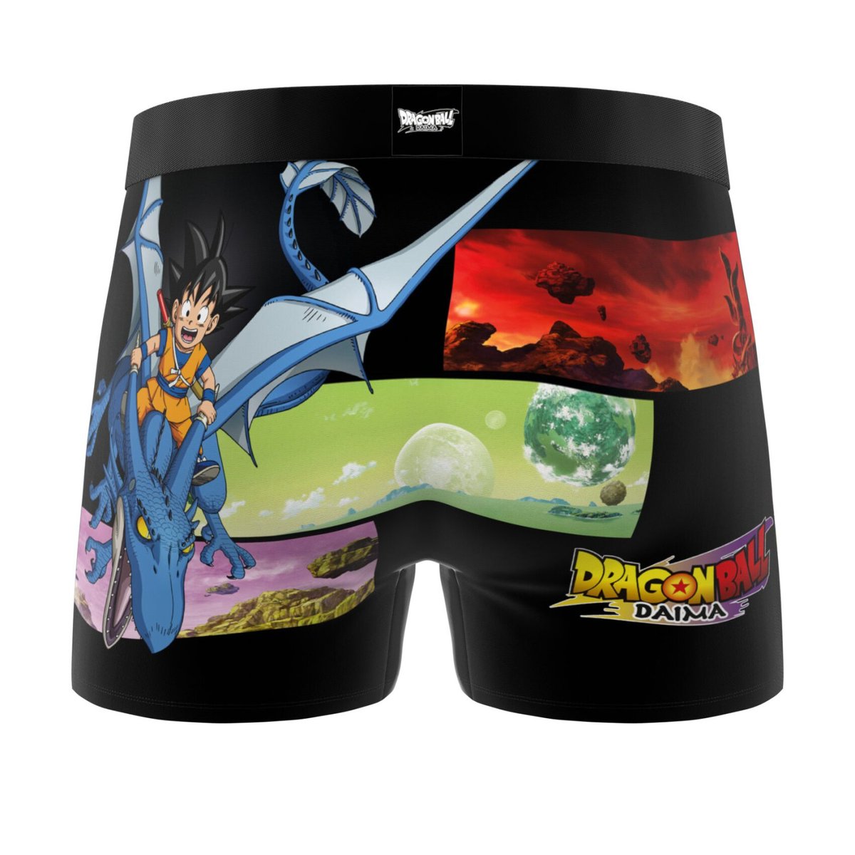 Lot De 4 Boxers Dragon Ball Daima orange/fushia/bleu/noir/vert/jaune, FREEGUN