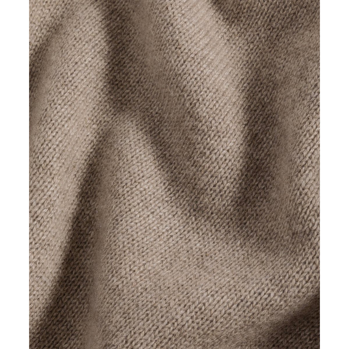 Pull col roulé oversize en cachemire marron taupe, RODIER