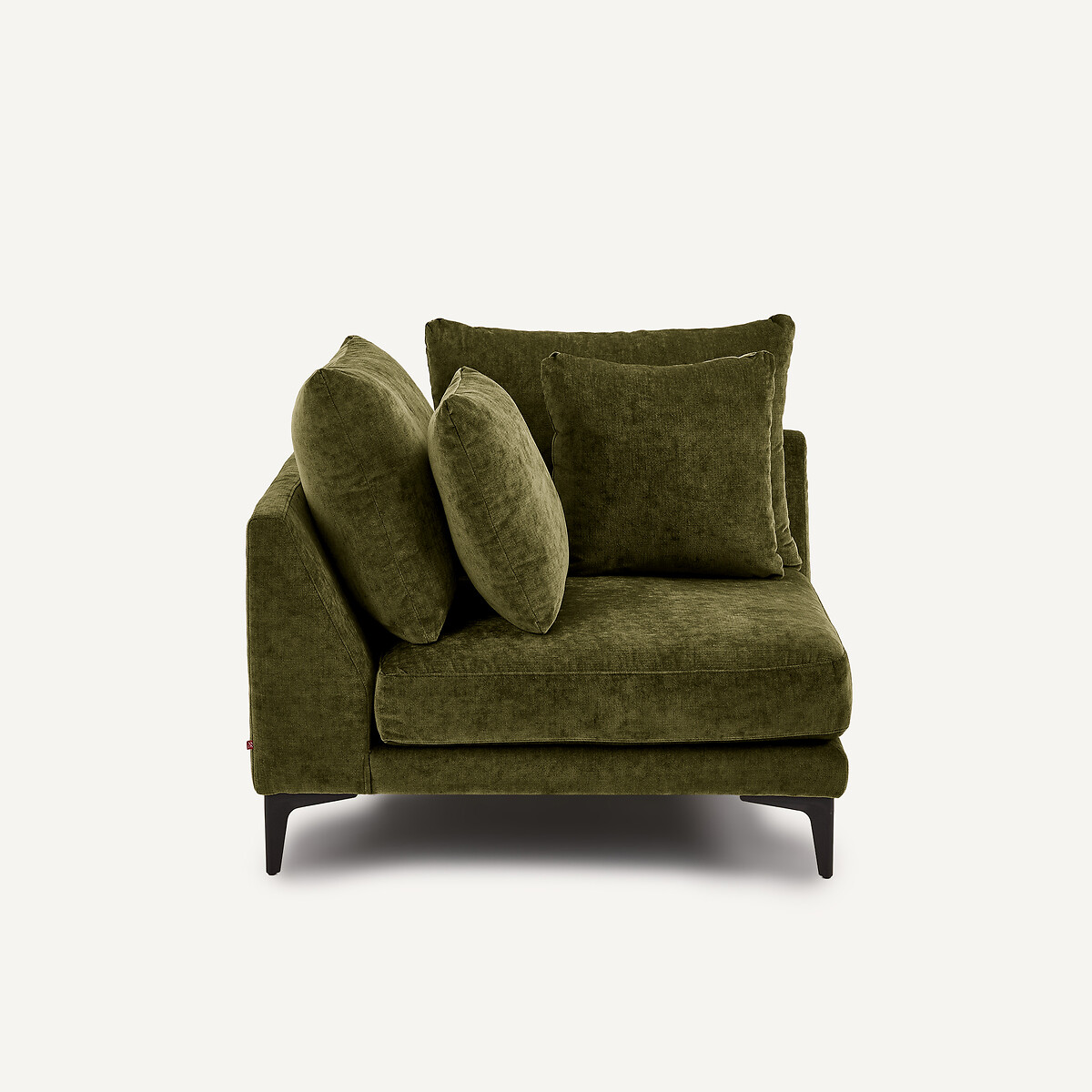 Divano angolare in velluto misto, MODERNISTE, design Emmanuel Gallina verde frutteto, AM.PM X EMMANUEL GALLINA