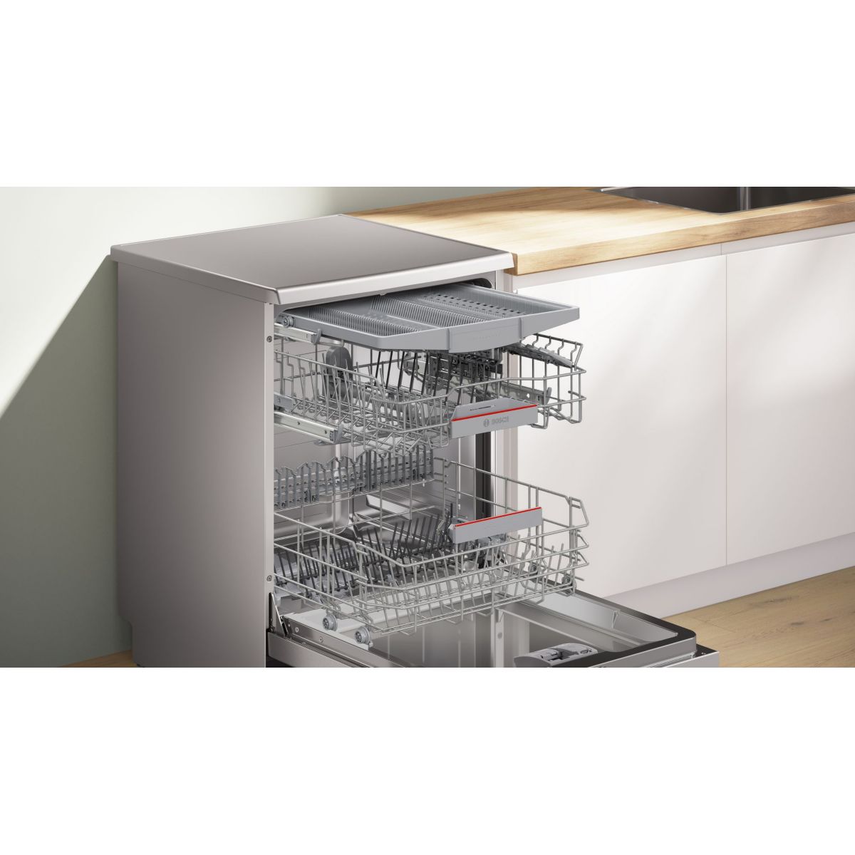Lave vaisselle 60 cm SMS4ECI28F Série 4 SERENITY Silence Plus couleur unique, BOSCH