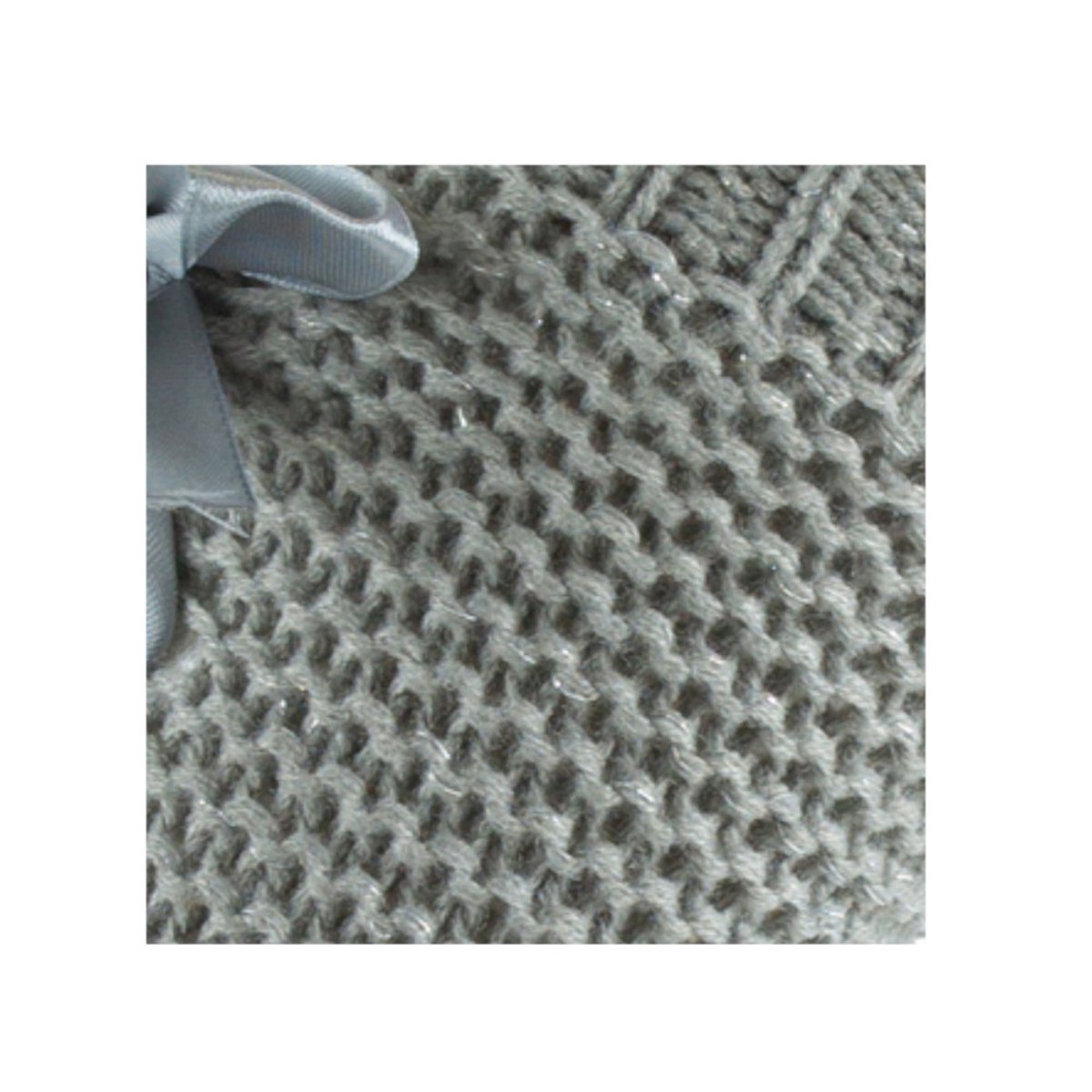 Chausson chaussette cocooning et ruban gris, KINDY