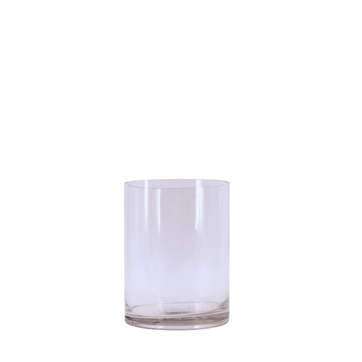 Vase cylindrique en verre, H20cm transparent, ORNAMI