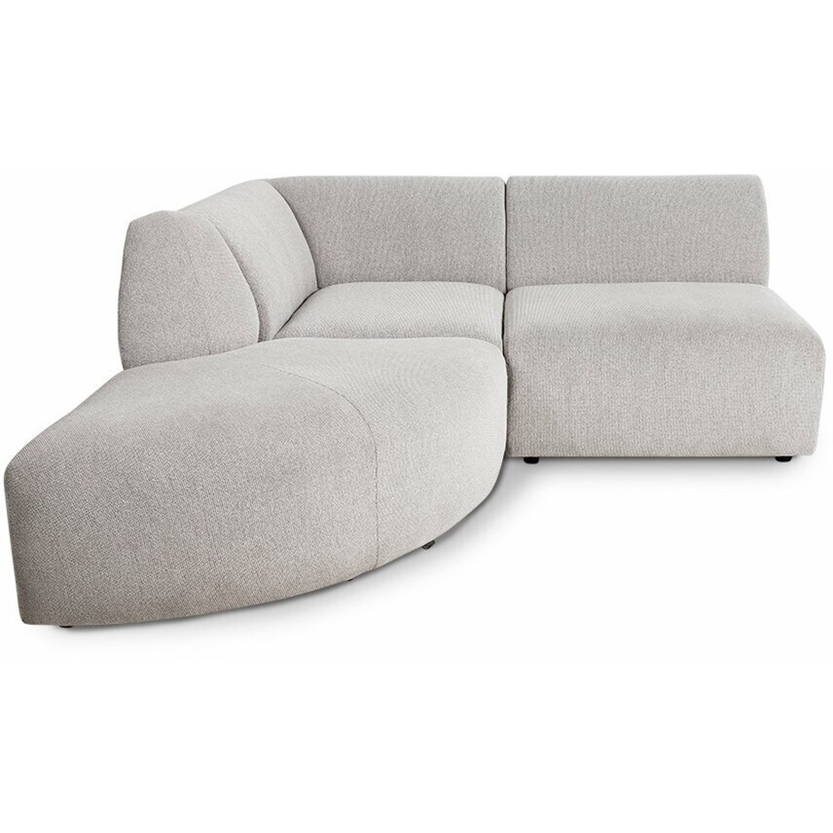 Module d'angle droit en tissu Jax gris clair, HK LIVING