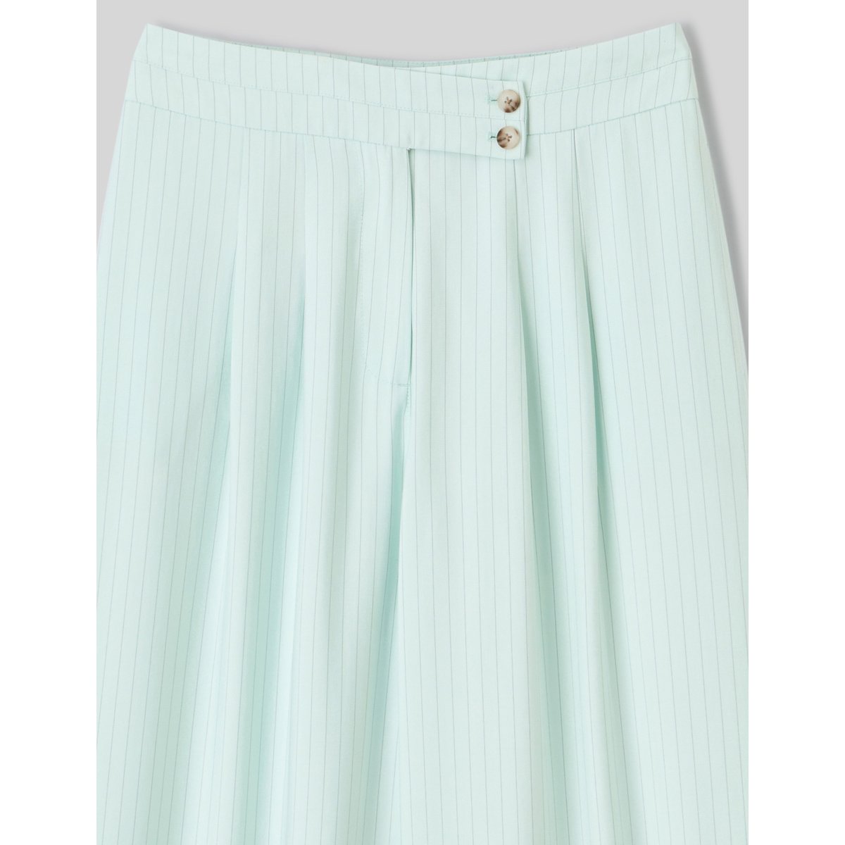 Pantalon fluide ceinture asymétrique menthe, BZB