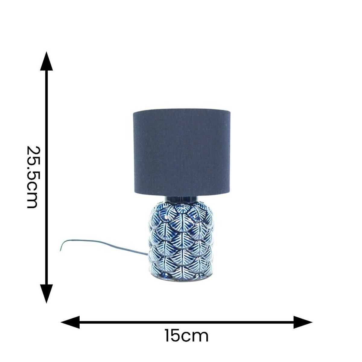Priscilla Geo Ceramic Table Lamp blue, SO'HOME