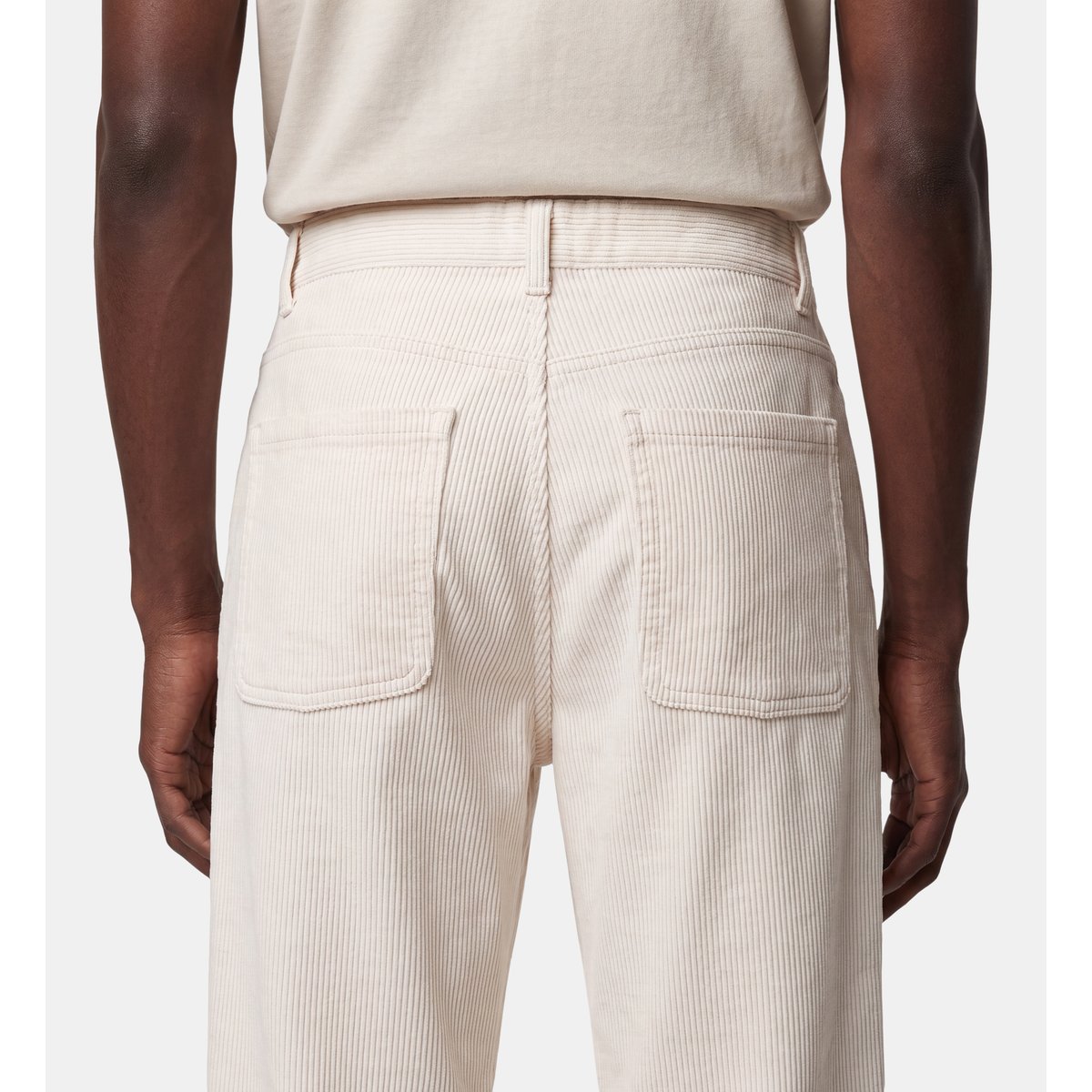 Pantalon droit lordpan velours milleraies recyclé écru gris, GALERIES LAFAYETTE