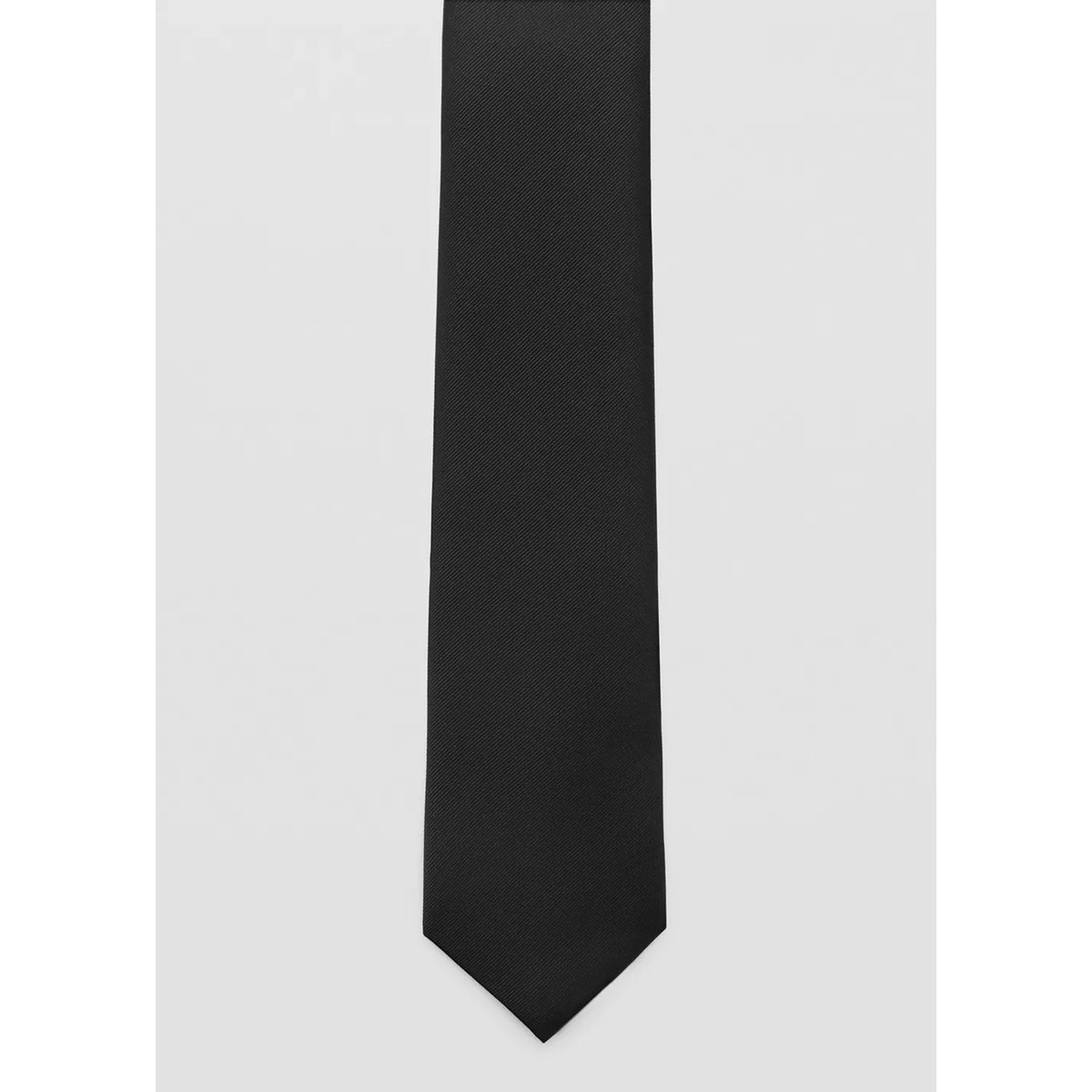 Cravate unie microstructure noir, MANGO MAN