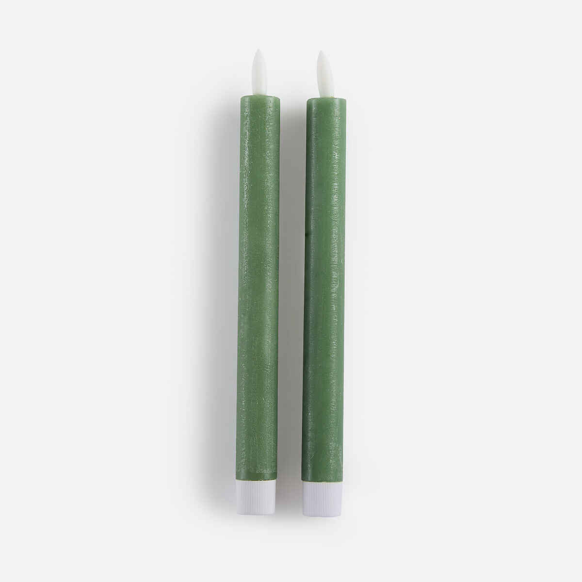 Lot de 2 bougies LED, en cire, hauteur 24,5 cm, CASPAR vert, LA REDOUTE INTERIEURS