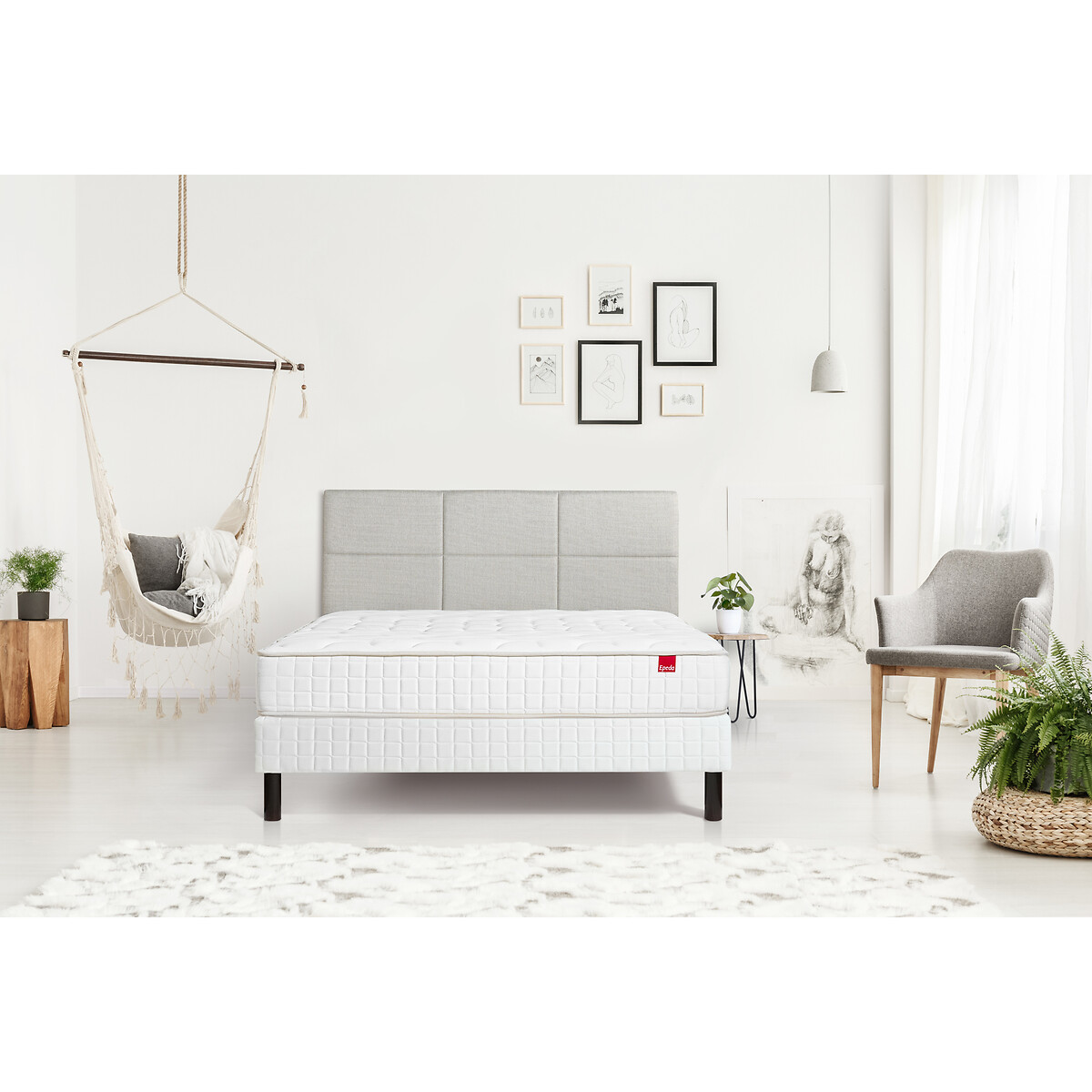Matelas ressorts ensachés Le poétique ecru, EPEDA