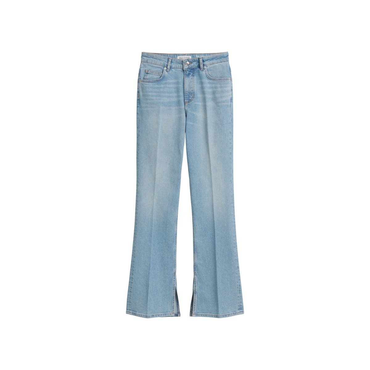 Jeans modèle Kiruna flared en coton organique mélangé stretch bleu clair, MARC O'POLO