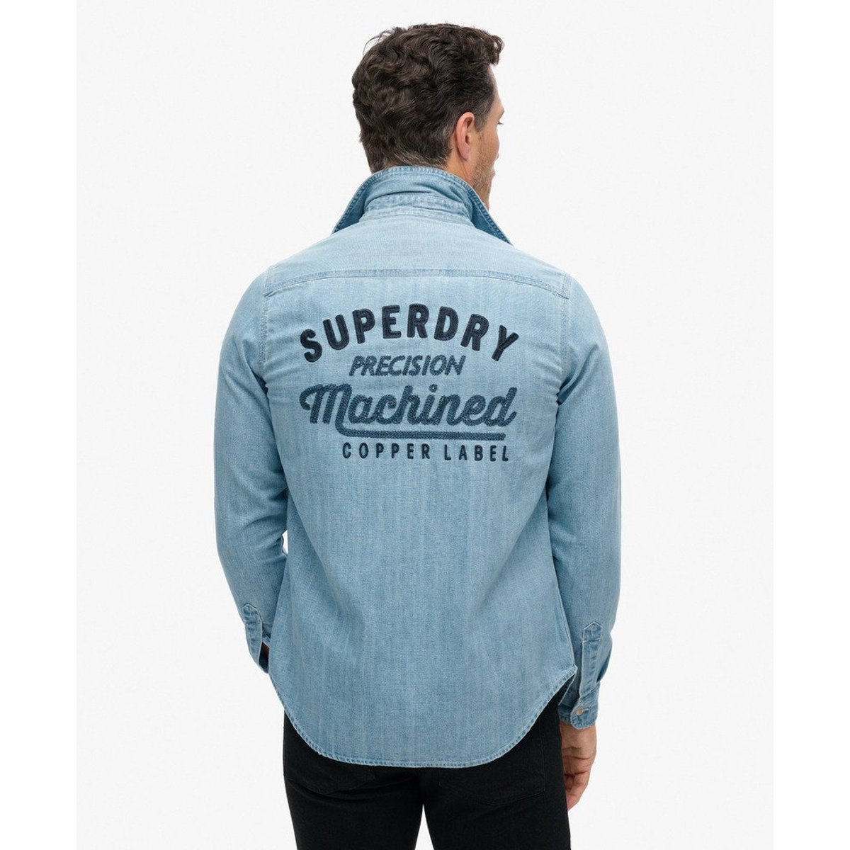 Chemise brodée Workwear délavé intense, SUPERDRY