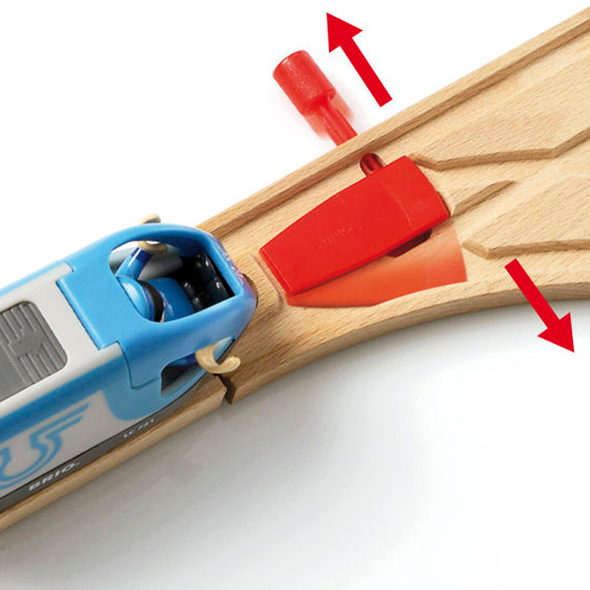 Circuit plateforme voyageurs multicolore, BRIO