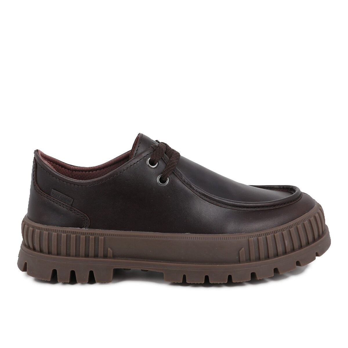 Mocassini con lacci in pelle, Pallashoxk Moc LTH marrone, PALLADIUM
