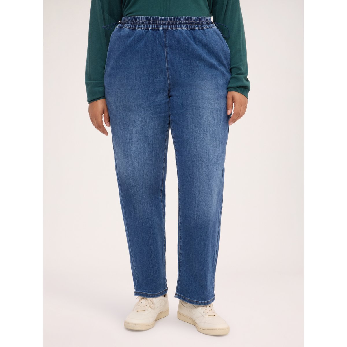 Jean jogger avec cordon de serrage bleu, FIORELLA RUBINO