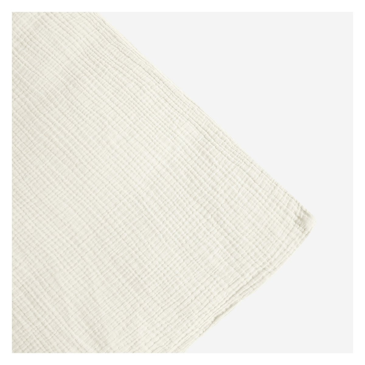 Housse de couette en double gaze de coton ARIELLE crème, HABITAT