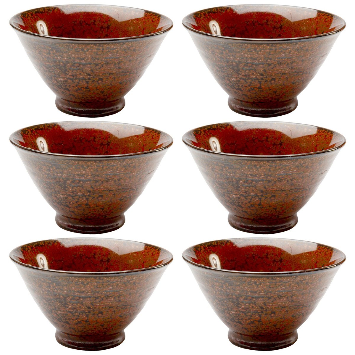Lot de 6 bols 11cm, ARI rouge, KARE DESIGN