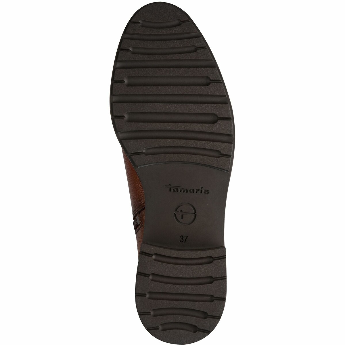 Bottes cavalières élastiquées, en cuir cognac, TAMARIS
