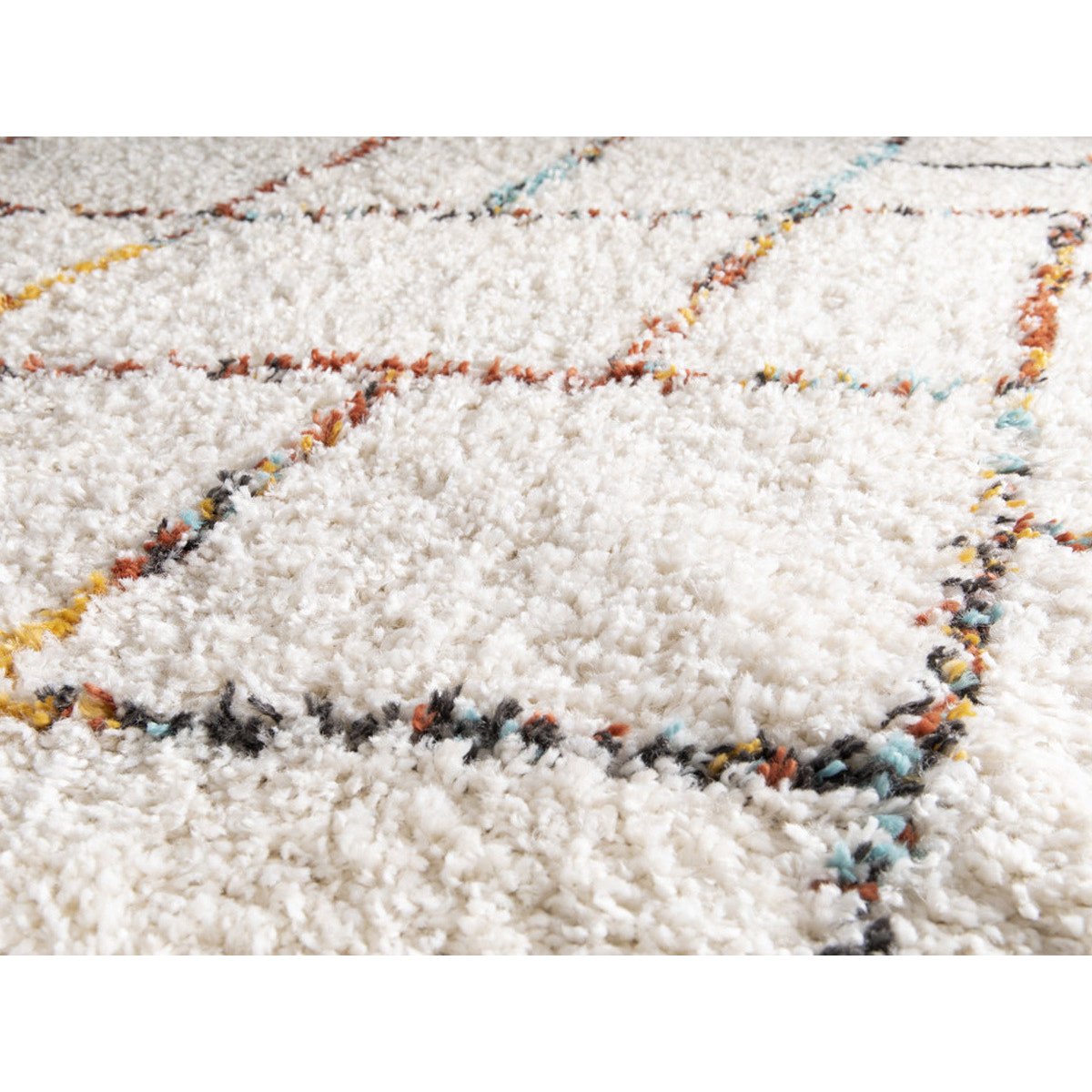 Tapis poils longs style , ELOISE multicolore, BOBOCHIC