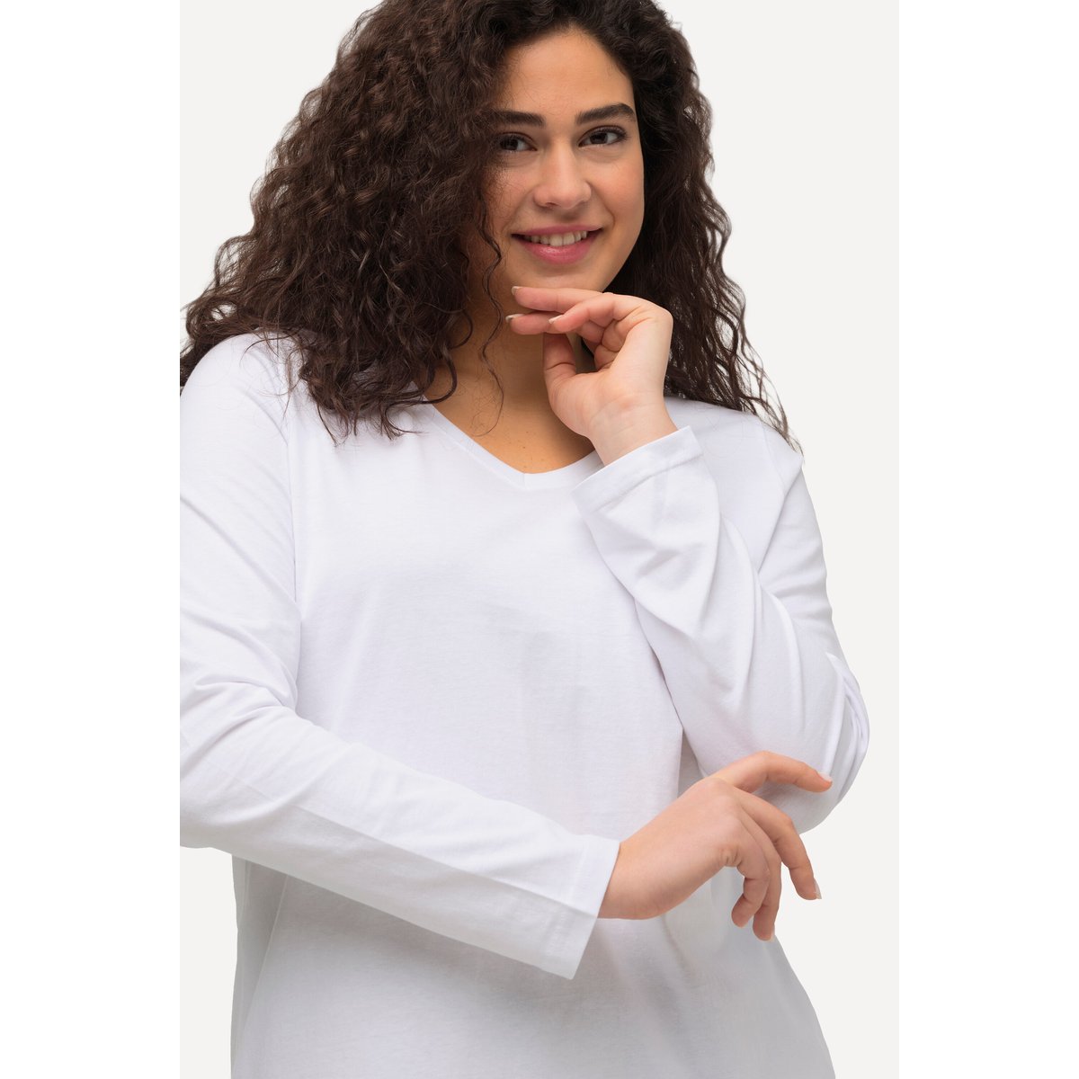 T-shirt Coupe Slim Fit blanc neige, ULLA POPKEN