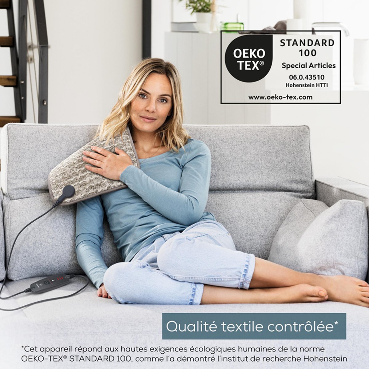 Coussin chauffant HK 126 XXL - Nordic Taupe couleur unique, BEURER