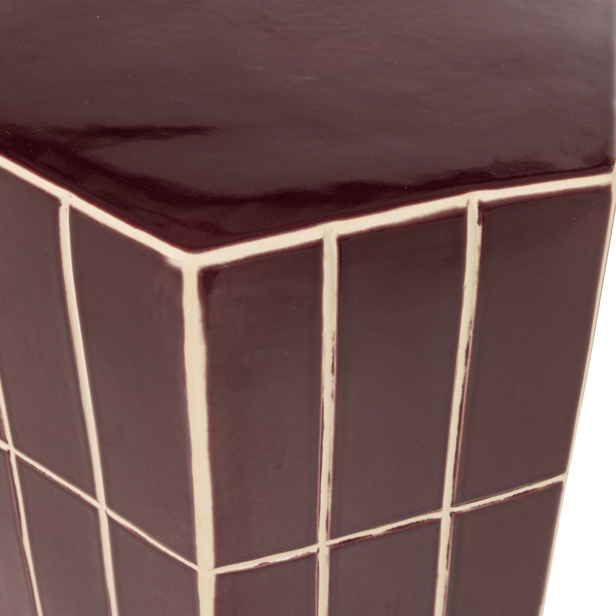 Table d'appoint en keramik PLU violet, WOOOD