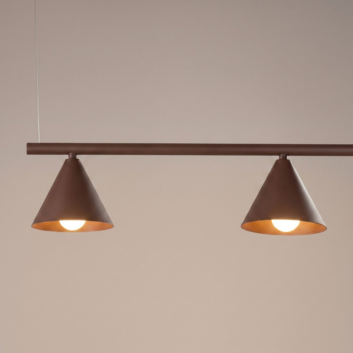 Lustre Acier Brun E14 4 Nox brun, EDEN