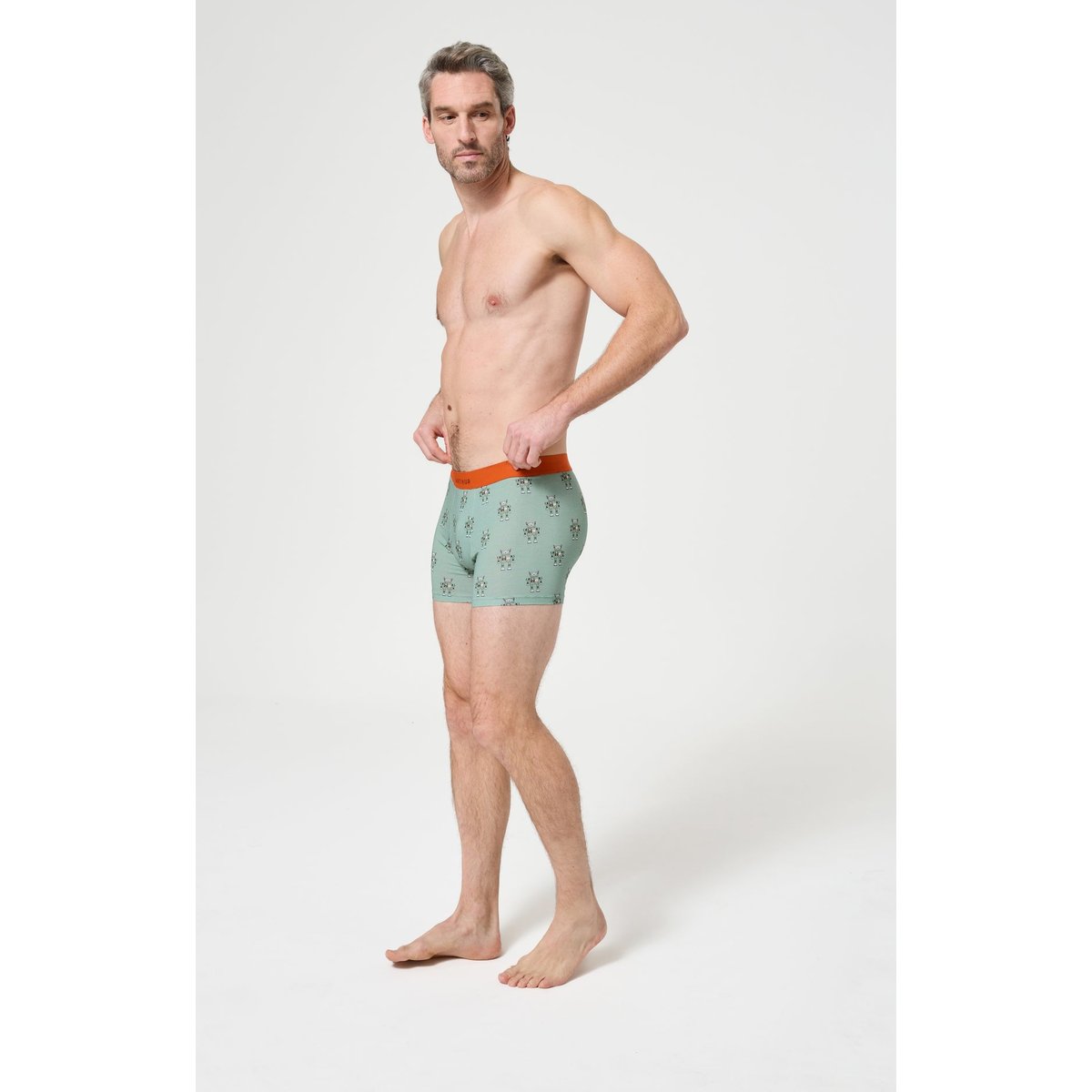 Boxer en coton imprimé Robot mousse, ARTHUR