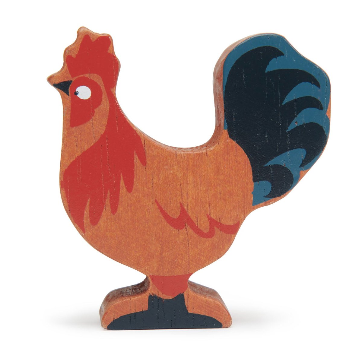 Figurine Coq en bois marron, TENDER LEAF TOYS