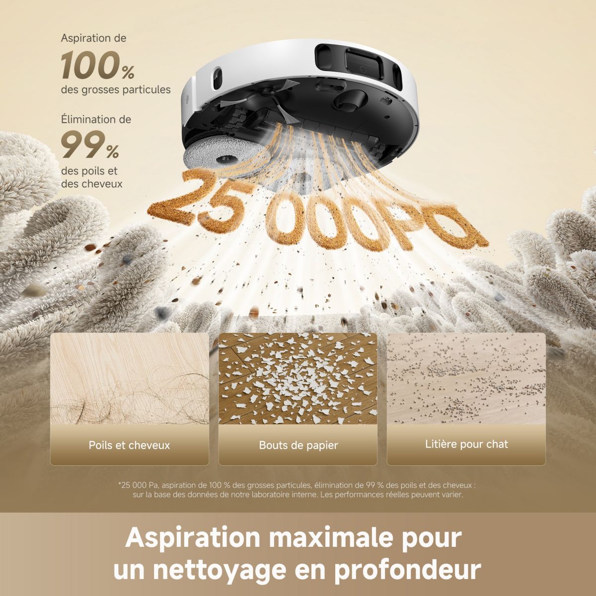 Aspirateur robot D30 Ultra White couleur unique, DREAME