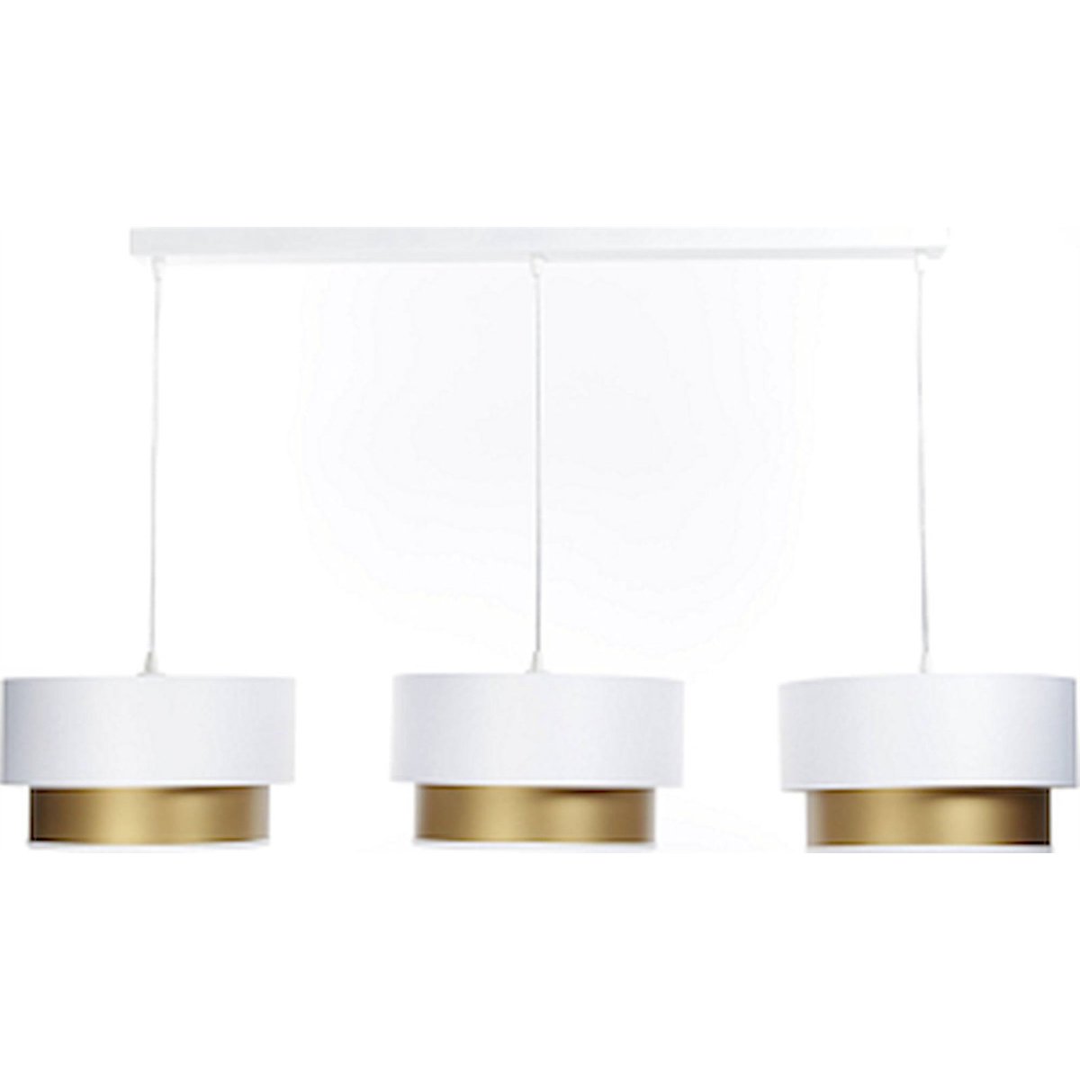 Suspension rectangulaire, DUO ELLEGANT blanc satin intérieur or mat, BPS KONCEPT