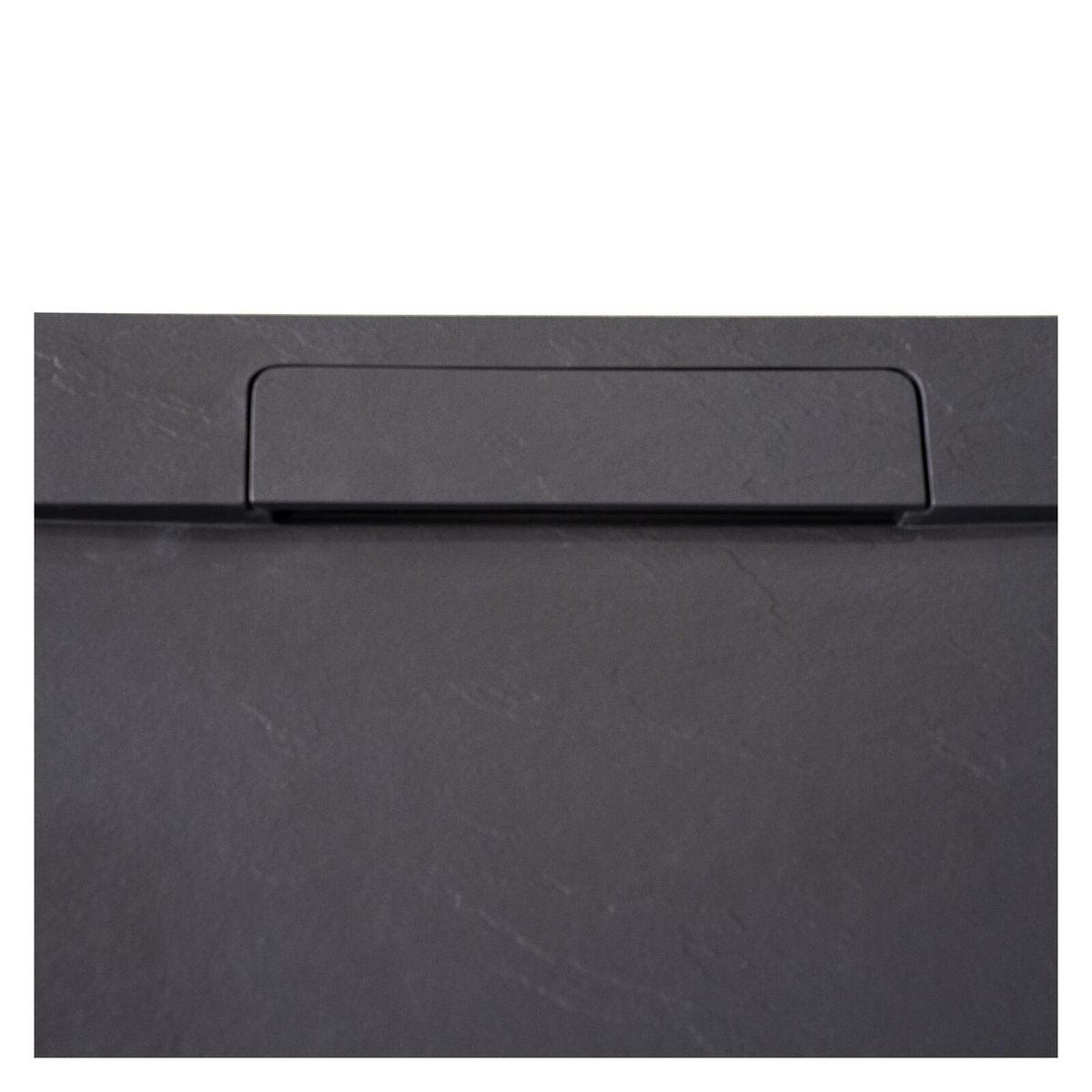 Receveur de douche mural aspect ardoise extra-plat LIVA gris anthracite, MOB IN
