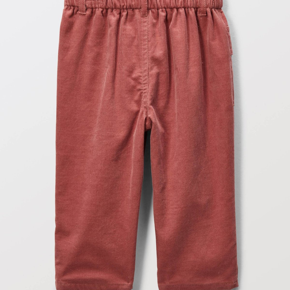 Pantalon taille élastique uni en velours en coton BIO GOTS blossom, BOUT'CHOU