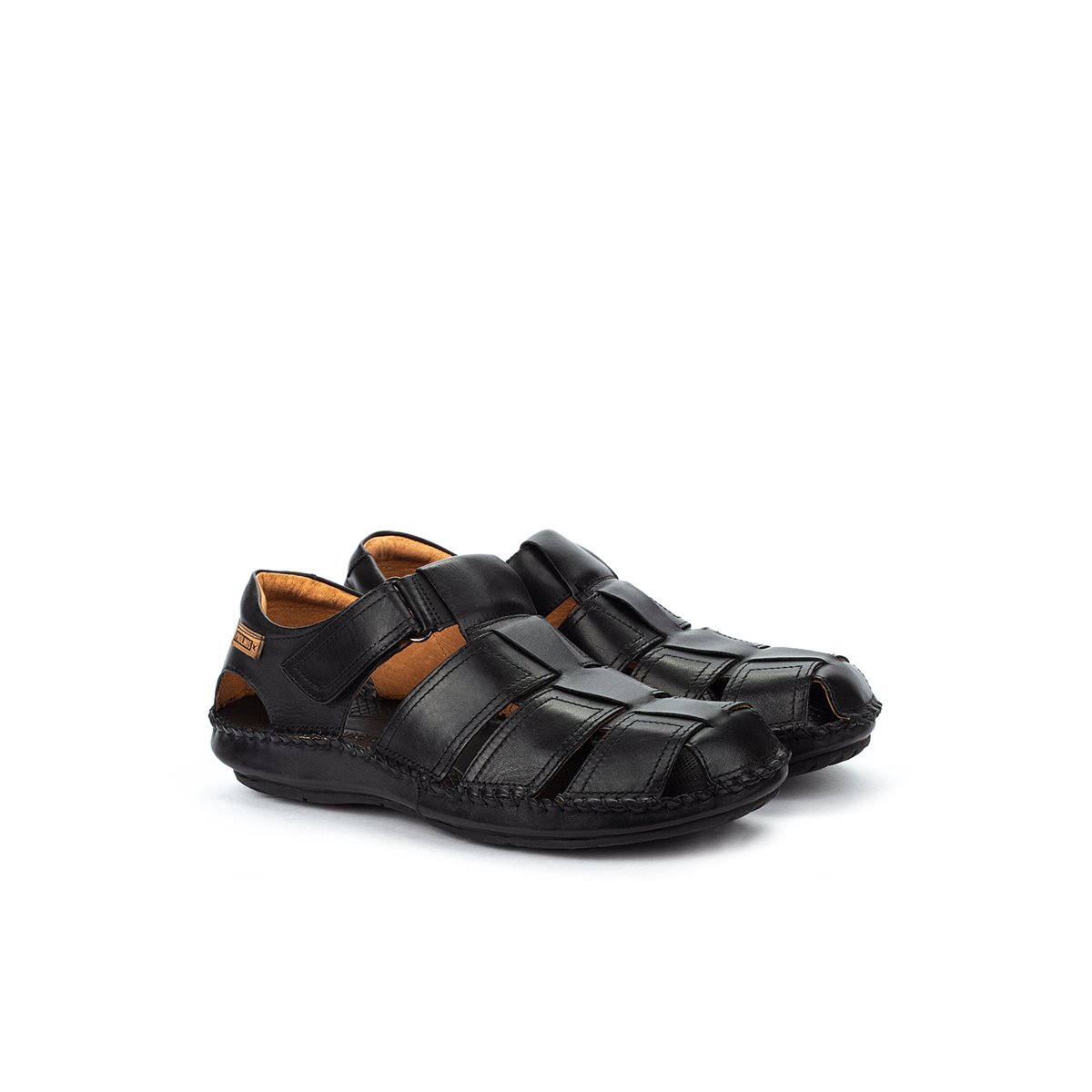 Sandales plates cuir Tarifa black, PIKOLINOS