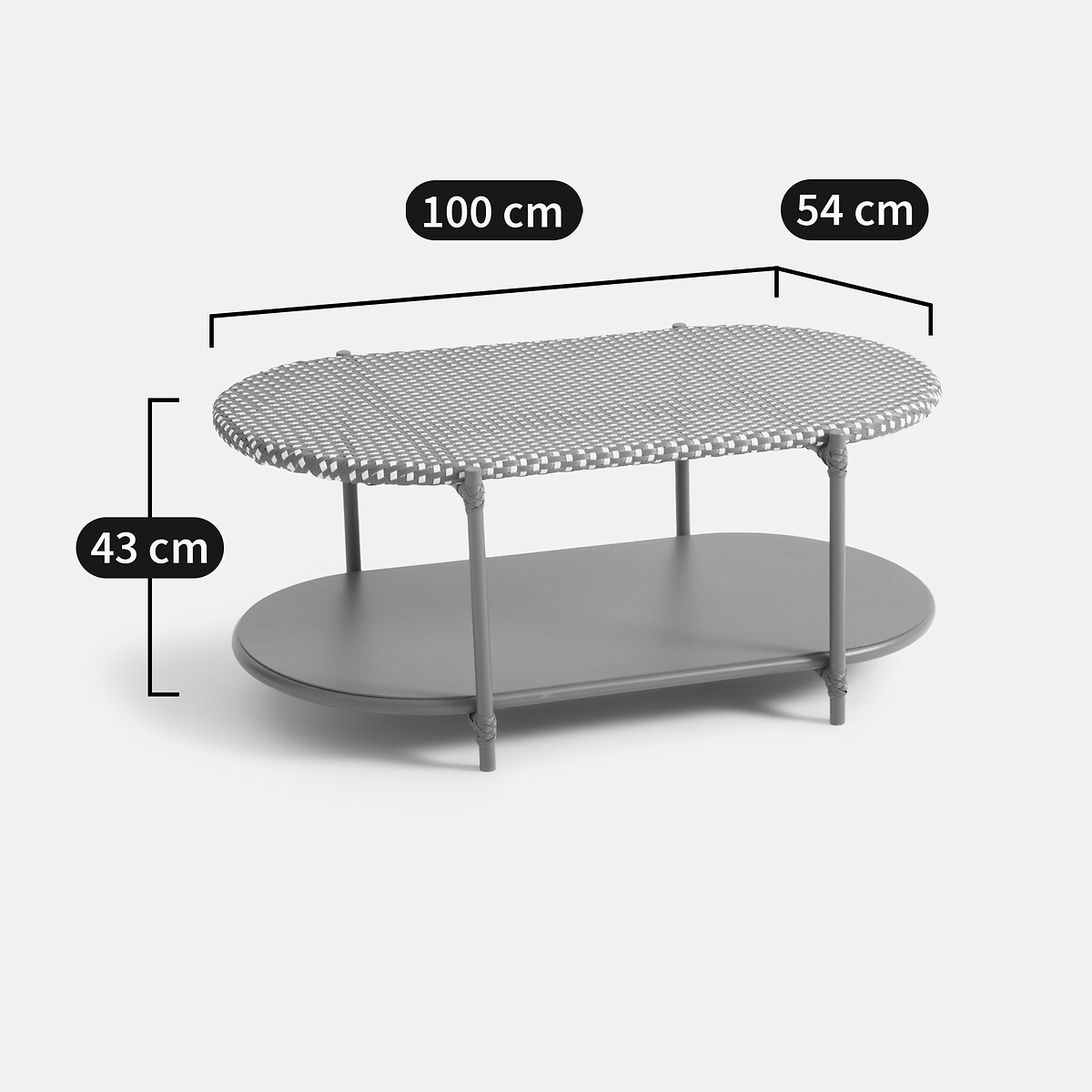 Matu 2-Tier Coffee Table red/green/white, LA REDOUTE INTERIEURS