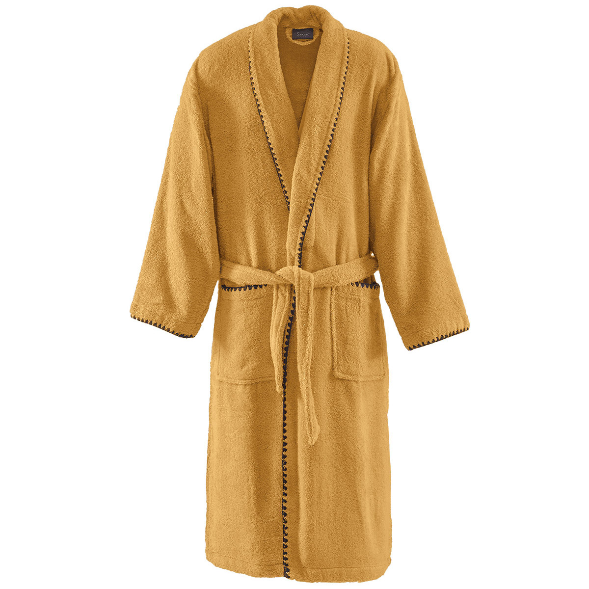 Peignoir mixte col châle point cavalier 400 g/m² CASA BORGO caramel, SENSEI MAISON