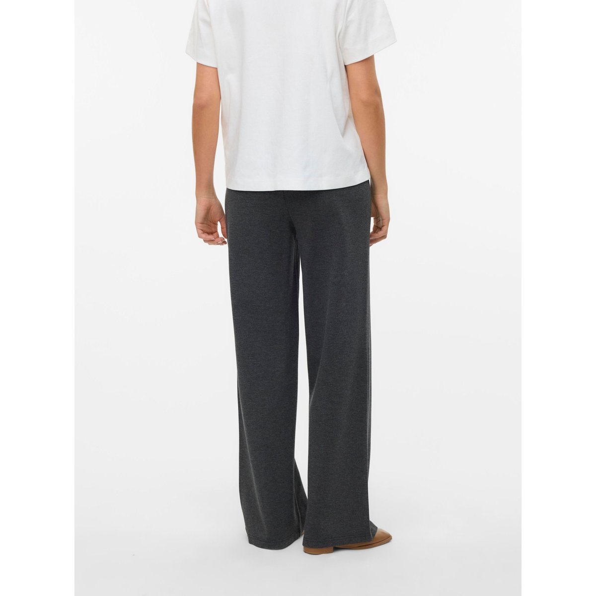 Pantalon À Jambe Large dark grey melange, VERO MODA