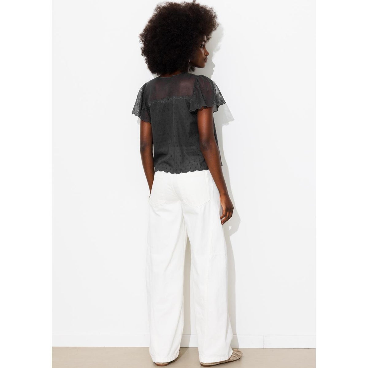 Blouse brodée gris, PROMOD