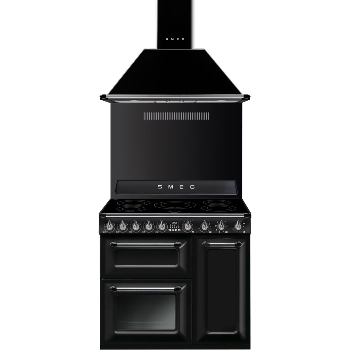 Piano de cuisson induction 5 feux 90 cm TR93I noir brillant, SMEG