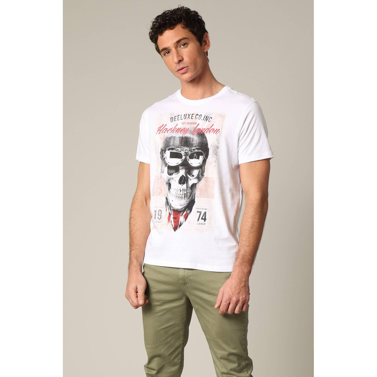 T-shirt en coton  CLEM white, DEELUXE