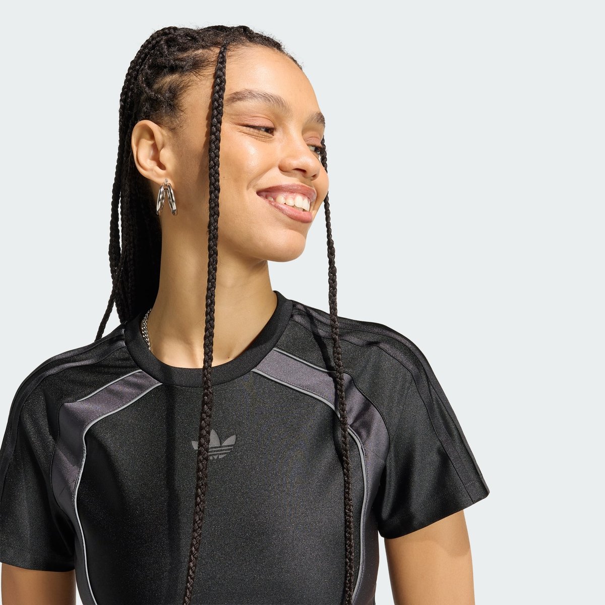 T-Shirt Slim Teamgeist black / utility black / black reflective / iron metallic, adidas Originals