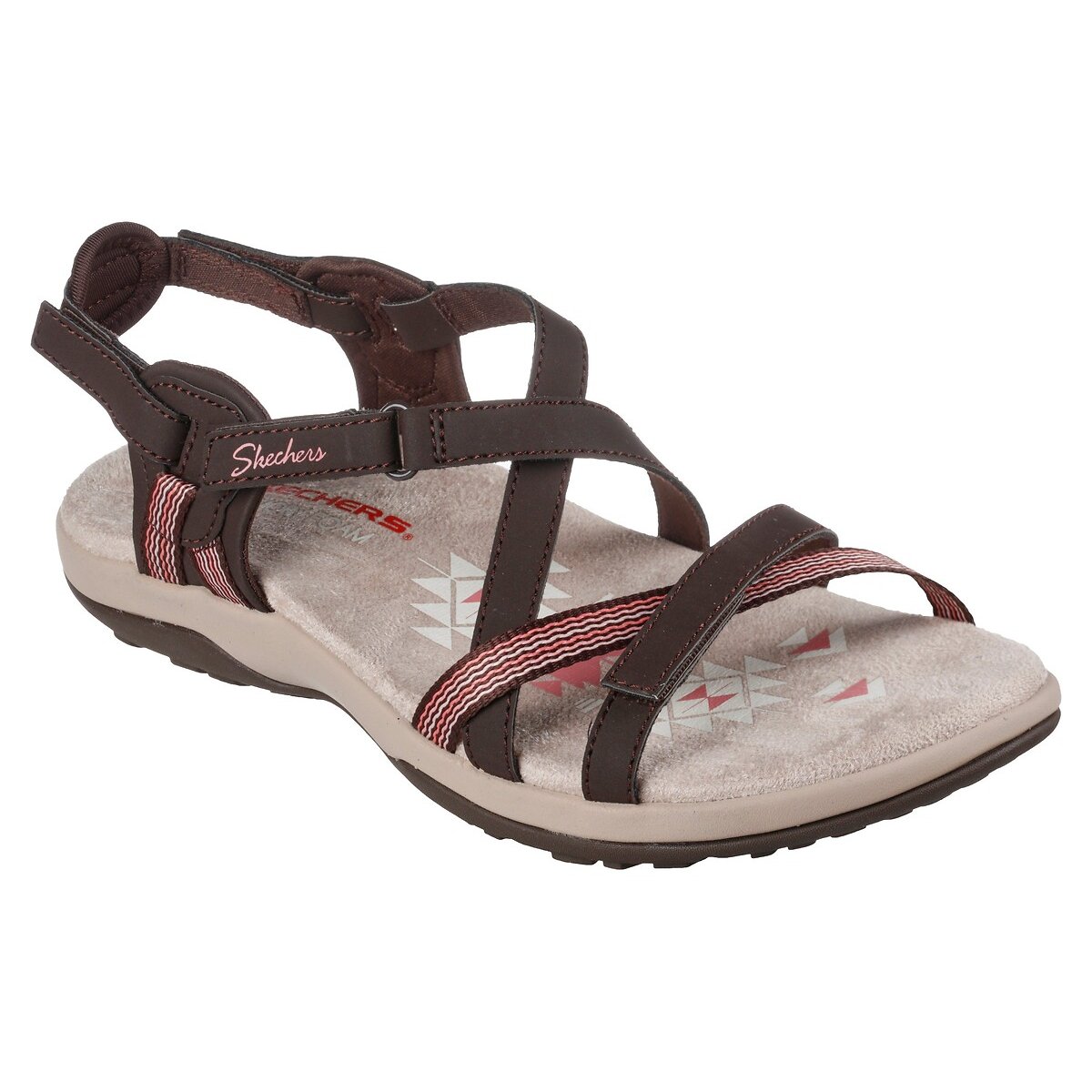 Sun Array Reggae Slim Fit Sandals brown, SKECHERS