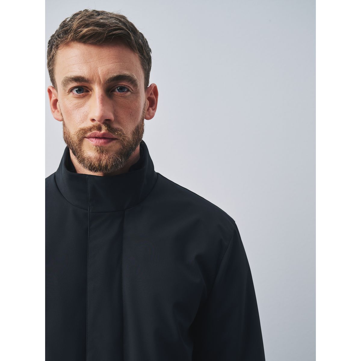 Veste matelassée imperméable à col cheminée noir, NEXT
