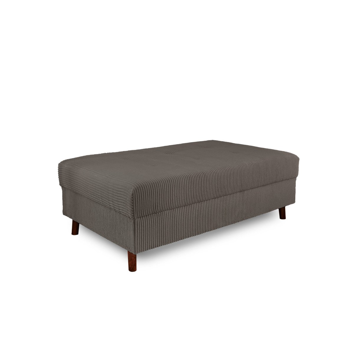 Canapé d'Angle gauche 4 places + pouf places - RUNE gris foncé, BEST MOBILIER