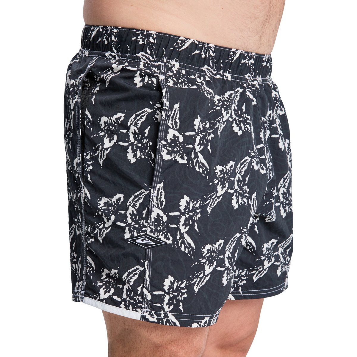 Short de bain DIAMOND ARCH PRINTED 15" noir black interpetal, QUIKSILVER